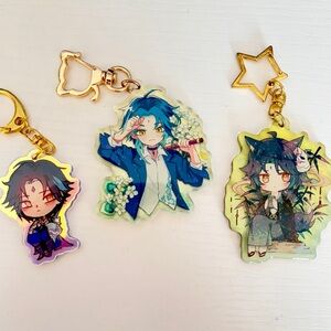 Anime Xiao Genshin Impact Keychains Set